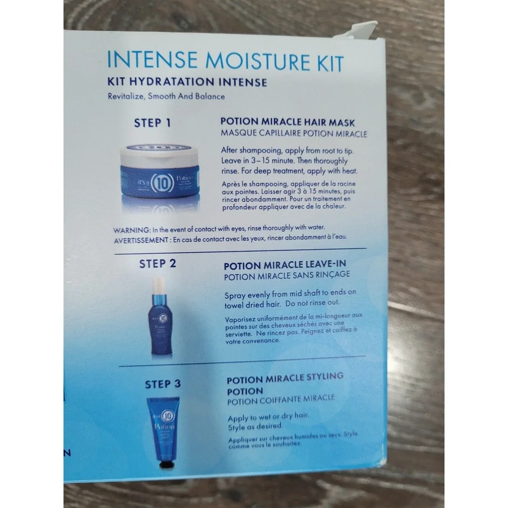 Itss a 10 Potion Miracle Intense Moisture‎ Kit Hair Mask Leave Styling Potion #3